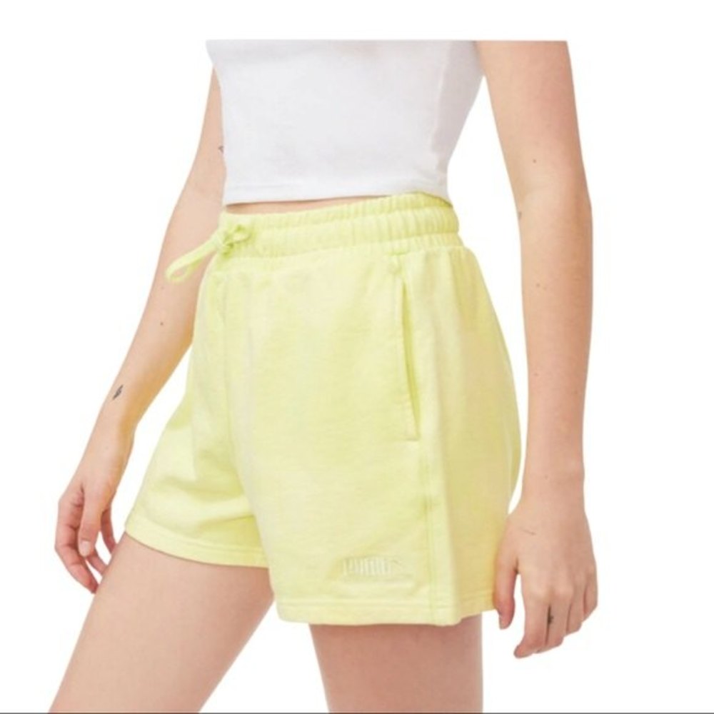 NWT Puma MMQ French Terry Sunny Lime Shorts Size S